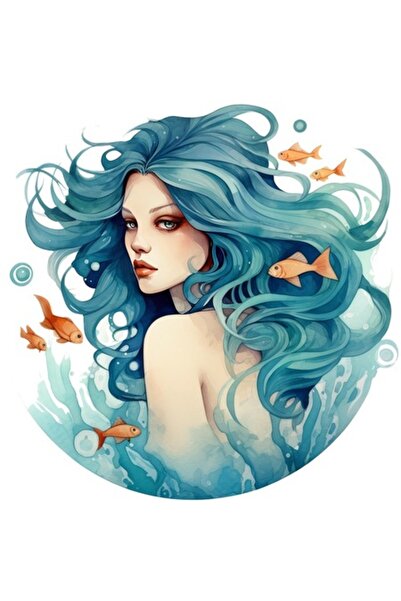 OEM Διακοσμητικό αυτοκόλλητο, Ζώδιο Ιχθύες, Μπλε