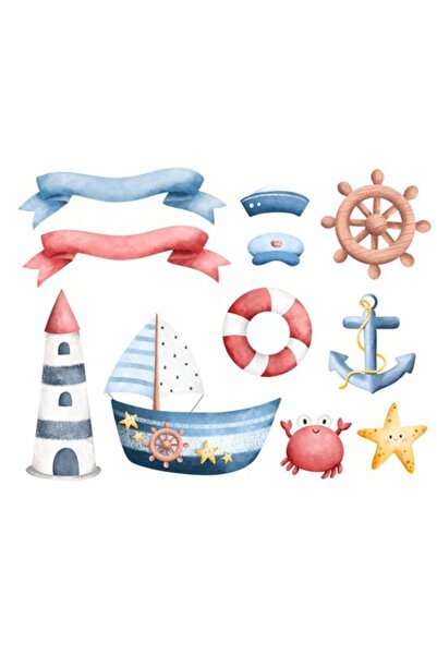 OEM Διακοσμητικό αυτοκόλλητο, βάρκα, άγκυρα