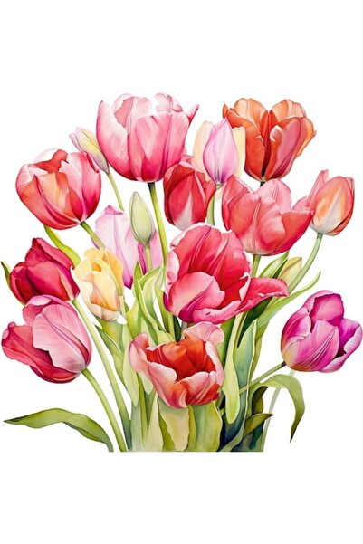 OEM Autocolant decorativ, Lalele, Roșu