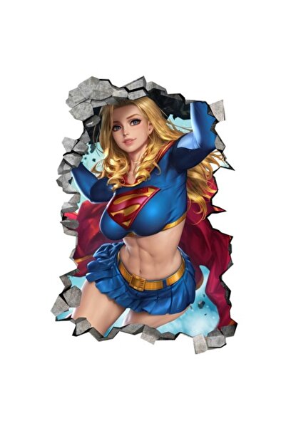 OEM Διακοσμητικό αυτοκόλλητο, Δυνατή γυναίκα, 89 εκ., Κόκκινο