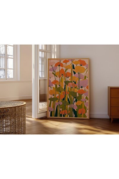 Tuba Decor Tablou cu plante sălbatice într-o singură ramă din lemn