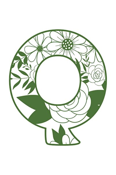 OEM Autocolant decorativ, litera Q, verde, 70 cm