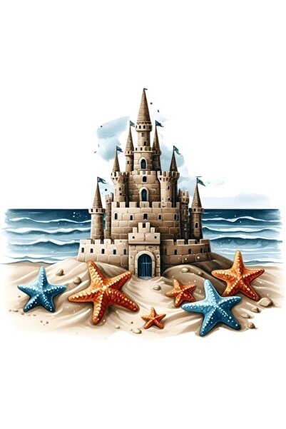OEM Autocolant decorativ, Castel de nisip, 67 cm
