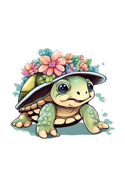 OEM Autocolant decorativ, broască țestoasă, verde