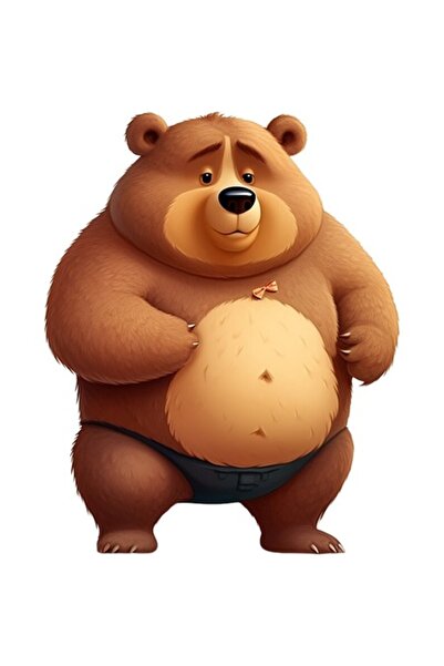 OEM Decorative Sticker, Bear, Brown