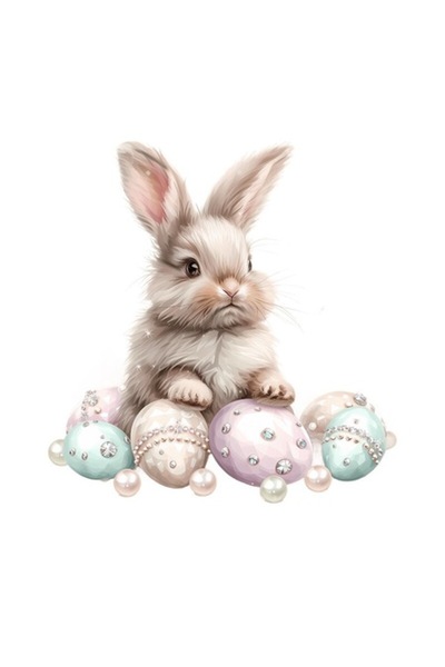 OEM Διακοσμητικό αυτοκόλλητο, Κουνέλι, Πολύχρωμο