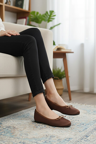 CEYDA SHOES Pantofi de damă din satin, balerini de casă, casual, eleganți, cu...