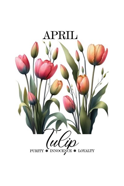 OEM Διακοσμητικό αυτοκόλλητο, τουλίπα Απριλίου, πράσινο