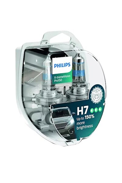 Philips Set de 2 becuri far auto cu halogen X-tremeVision Pro 150 H7 55W 12V ...
