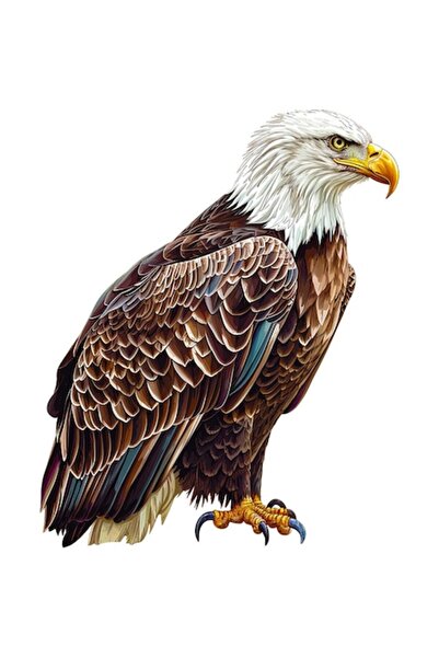 OEM Διακοσμητικό αυτοκόλλητο, αετός, καφέ