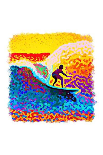 OEM Διακοσμητικό αυτοκόλλητο, Σέρφινγκ, Πολύχρωμο, 55 εκ.