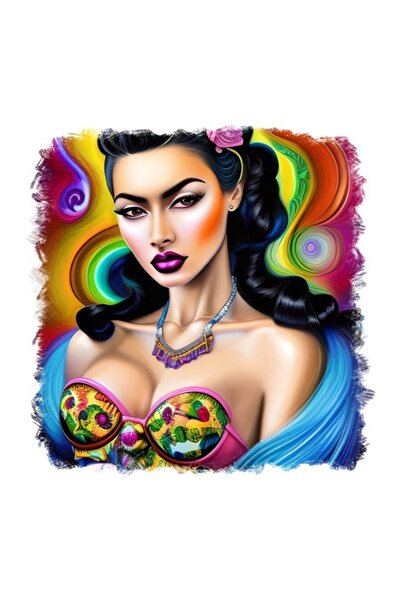 OEM Διακοσμητικό αυτοκόλλητο, ομορφιάς, πολύχρωμο, 55 εκ.