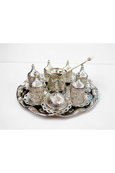 E orient Osmanli Patterned 6-Person Turkish Coffee Set – Coffee Set with Tray...
