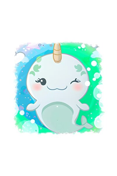 OEM Διακοσμητικό αυτοκόλλητο, Φάλαινα, Πράσινο, 55 εκ.