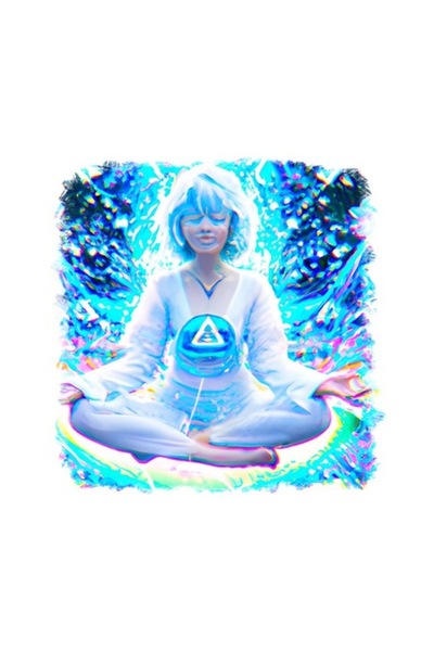 OEM Διακοσμητικό αυτοκόλλητο, Διαλογισμός, Μπλε, 55 εκ.