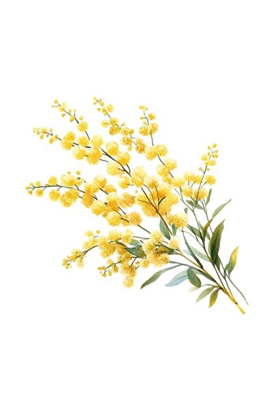 OEM Διακοσμητικό Αυτοκόλλητο, Κλαδί, Κίτρινο