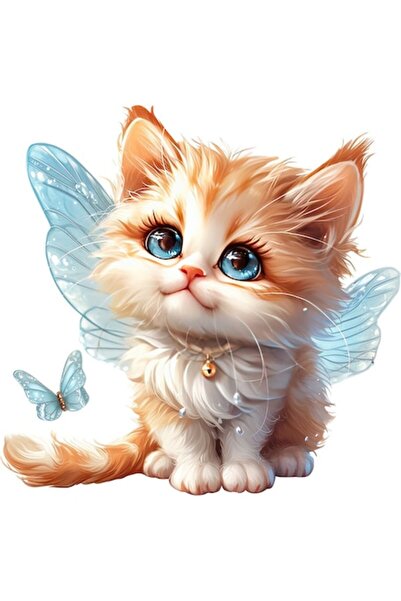 OEM Διακοσμητικό αυτοκόλλητο, Γάτα, Καφέ