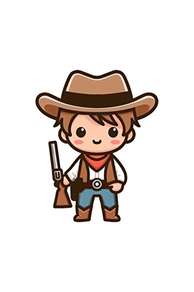 OEM Διακοσμητικό αυτοκόλλητο, Cowboy, Πολύχρωμο