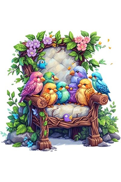 OEM Autocolant decorativ, scaun cu pui, multicolor