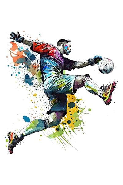 OEM Autocolant decorativ, jucător de fotbal, multicolor