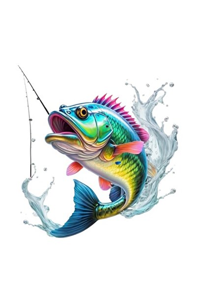 OEM Διακοσμητικό Αυτοκόλλητο, Ψάρι, Πράσινο