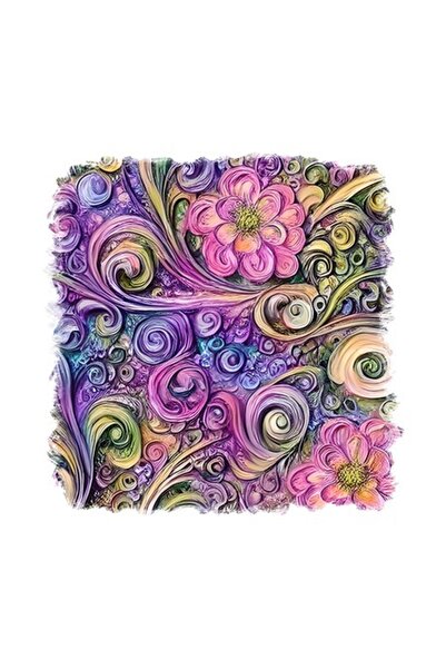 OEM Αφηρημένο διακοσμητικό αυτοκόλλητο, ροζ, 55 εκ.