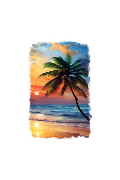 OEM Tropical Beach Decorative Sticker