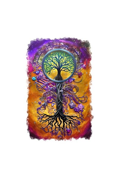 OEM Autocolant decorativ Copacul Vieții, multicolor, 85 cm