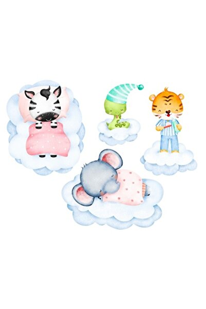 OEM Διακοσμητικό αυτοκόλλητο, Ζώα και Ώρα για ύπνο