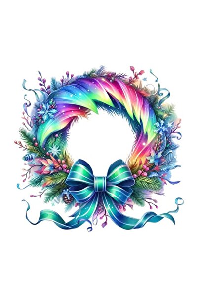 OEM Autocolant decorativ, Aurora Borealis, Coroană, Multicolor