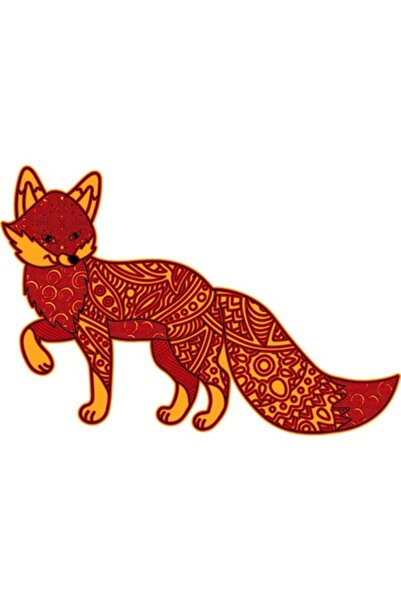 OEM Διακοσμητικό αυτοκόλλητο, Μάνταλα, Αλεπού, Πορτοκαλί, 85 εκ.