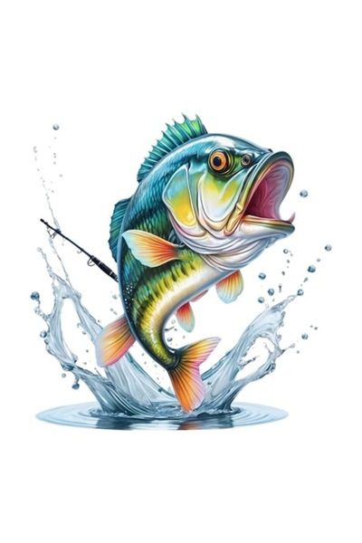 OEM Διακοσμητικό Αυτοκόλλητο, Ψάρι, Πράσινο