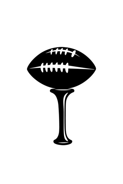 OEM Decorative Sticker, Sport, Rugby, Black