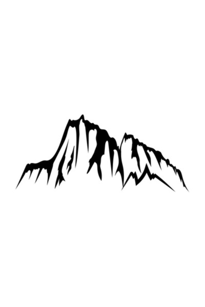 OEM Decorative Sticker, Mountains, Black