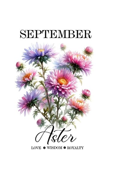 OEM Autocolant decorativ, Aster din septembrie, multicolor