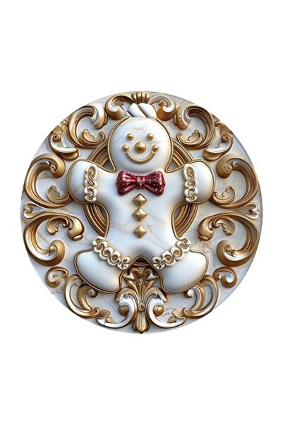 OEM Διακοσμητικό Αυτοκόλλητο, Χριστούγεννα, Μπισκότο, Λευκό