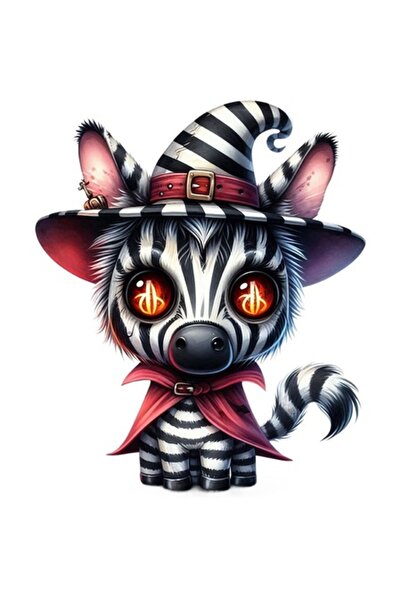 OEM Διακοσμητικό αυτοκόλλητο, Τρόμου, Ζέβρα, Μαύρο