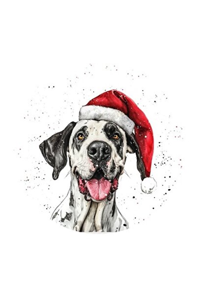 OEM Διακοσμητικό αυτοκόλλητο, Χριστούγεννα, Great-Dane, Πολύχρωμο