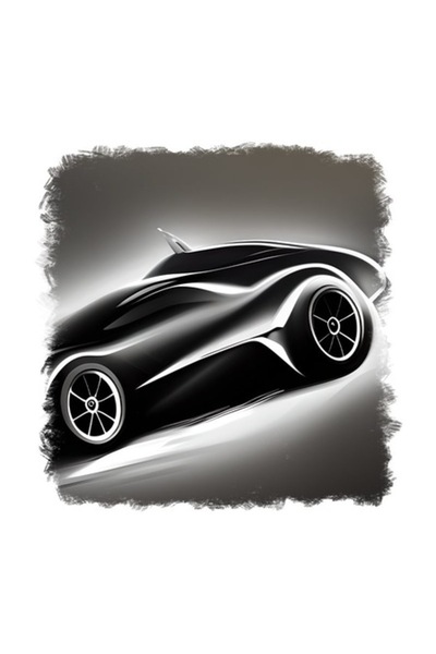 OEM Decorative Sticker, Car, Black, 55 cm