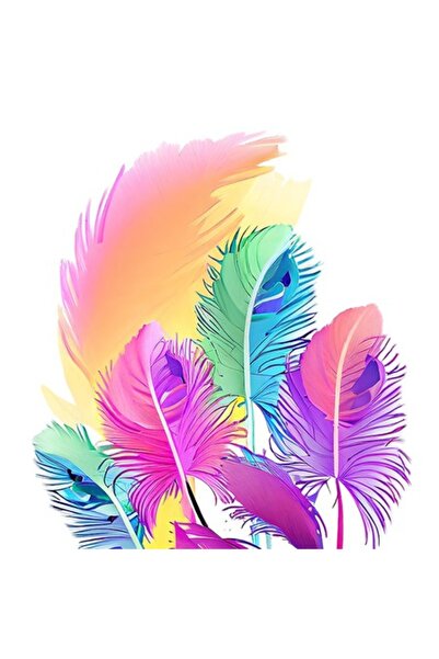 OEM Διακοσμητικό αυτοκόλλητο, Φτερά, Πολύχρωμο, 60 εκ.