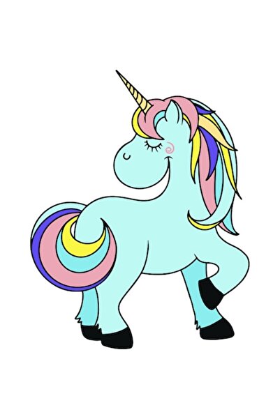 OEM Διακοσμητικό αυτοκόλλητο, μονόκερος, πολύχρωμο, 76 εκ.