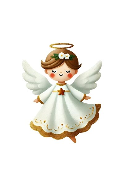 OEM Autocolant decorativ, Crăciun, Înger, Alb