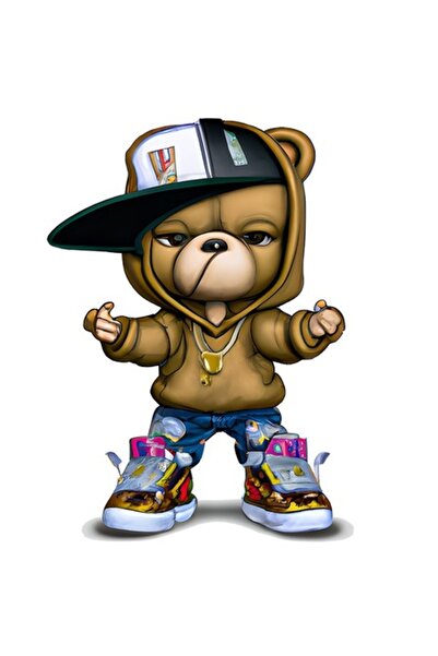 OEM Διακοσμητικό αυτοκόλλητο με αρκούδα χιπ χοπ