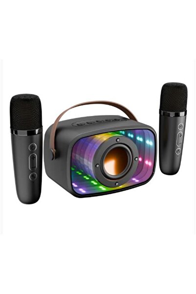 Mikado MD-57BT Endless 5W Siyah TF + USB + AUX + BT Destekli 2 Wireless Karao...