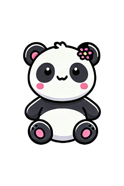 OEM Διακοσμητικό αυτοκόλλητο, αρκούδα πάντα, μαύρο