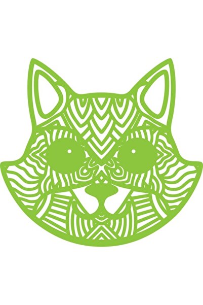 OEM Autocolant decorativ, Mandala, Pisică, Verde, 64 cm