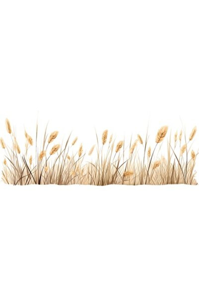 OEM Autocolant decorativ, Iarbă, Maro, 90 cm