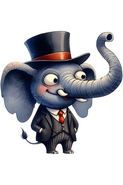 OEM Autocolant decorativ, elefant, gri