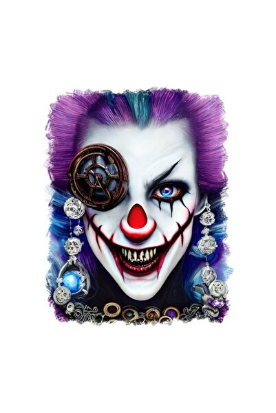 OEM Decorative Sticker, Clown, Purple, 70 cm