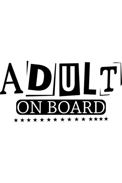 OEM Car Sticker, Adult on Board, 30 cm